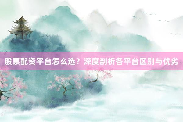 股票配资平台怎么选？深度剖析各平台区别与优劣